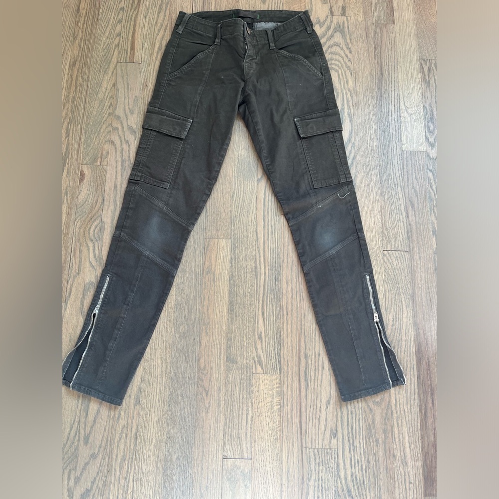 J BRAND cargo jeans dark olive green size 26